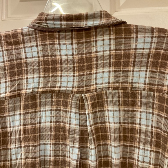 PJ Luxe Pajamas, Brown Plaid Soft Knit Fabric with Stretch, Soft and Comfy, Sz S - Picture 12 of 15